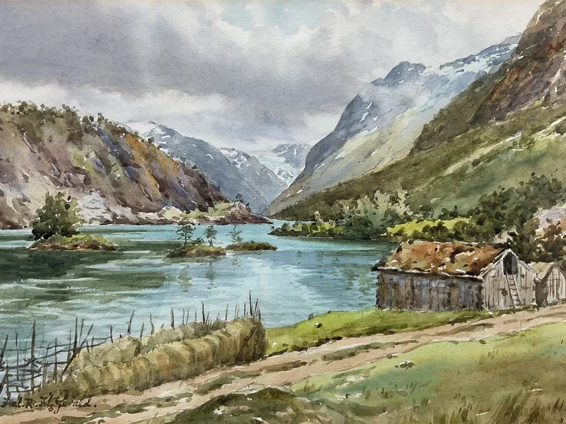 1869-Frederick Richard FitzGerald - Paesaggio dei fiordi norvegesi